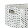 thumbnail image 5 of (4 pack) Mainstays Black and White Lines Canvas Fabric Decorative Storage Basket with Handles, 15 in x 8 in x 11 in, 5 of 9