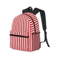 thumbnail image 2 of Gaeub Red And White Stripes School Backpack Waterproof Bookbag for Men Women College High School Bags, 2 of 8
