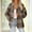 Brown, variant on Women's Winter Coat, Fall and Winter Straight Cardigan with Button Front and Pockets, Long Sleeve Round Neck Jacket, 100% Polyester for Casual Daily Wear