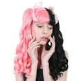 thumbnail image 5 of HPO | Singer Womens Ponytail Wig w/ Pink Ribbons | Pink & Black Celebrity Wig | Premium Breathable Capless Cap, 5 of 10