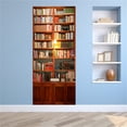 thumbnail image 3 of Retro Book Cabinet Door Stickers Bookshelf Door Stickers Removable Decals, 3 of 7