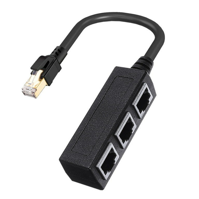 RJ45 Splitter Adapter 1 to 2 Way Ethernet Connector Double Ports Parallel  Wiring Coupler Connector for Cat 6/Cat 5/Cat 5e