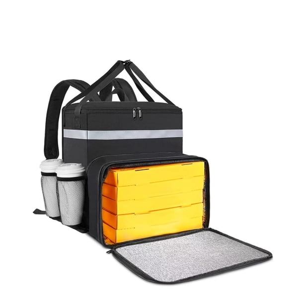 Mochila de Repartidor Aislada, Mochila de Entrega de Alimentos Expandible Con Tablero De Aislamiento 2 Pcs, Bolsa Termica Impermeable Delivery para Bicicletas Moto Uber Eats,Rappi