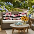 thumbnail image 5 of Pink Flower Outdoor Pillow Covers 20x12 Inch Lumbar Pillow Covers Set of 2 Waterproof Decorative Throw Pillow Cases Black White Stripesvintage Floral Cushion Covers for Patio Furniture Garden Couch, 5 of 8