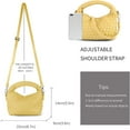 thumbnail image 3 of LHSHID Women Woven Tote Small Crossbody Bag, Weave Quilted Purse Square Shoulder Bag Woven Handbag with Detachable Strap, 3 of 6