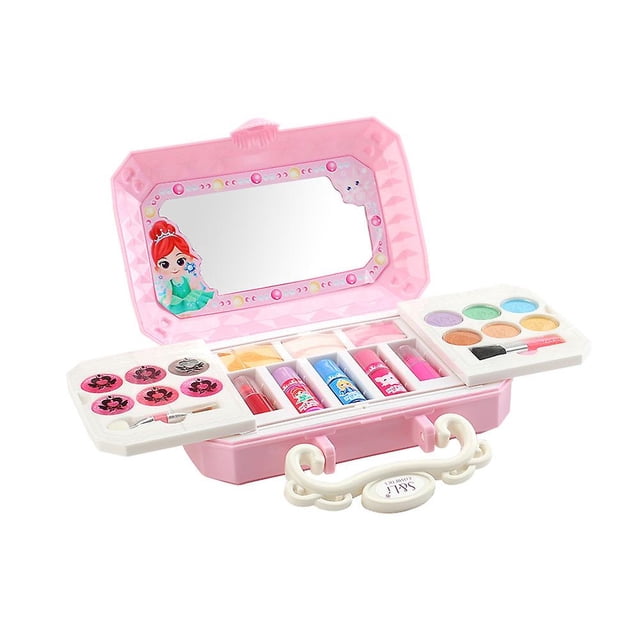 Set de maquillaje para niños HUOGUO con 6 sombras de ojos y 6 brillos de labios