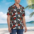 thumbnail image 5 of Haiem Cute Puppy Footprints Printed Hawaiian Shirt for Men - Men’s Casual Beach Summer Shirts - Stretch Fabric with Modern Fit-Large, 5 of 9