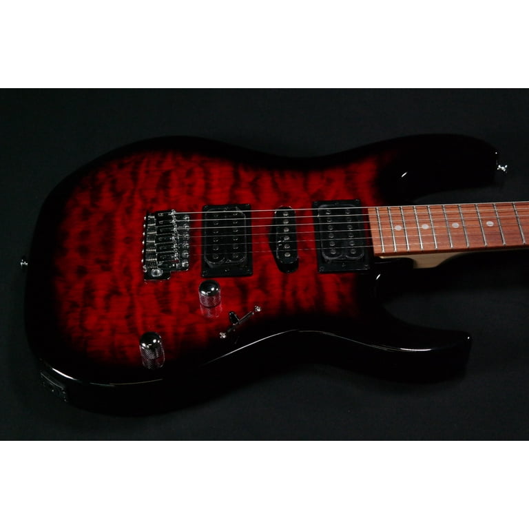 Ibanez gio GRX70QA エレキギター レッド/ブラック Amazon.com: Ibanez GIO Series GRX70QA - Transparent Red Burst