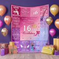 thumbnail image 2 of Yibo 16 Gifts for Girls Blanket Flannel Soft and Comfortable Anti-static Bed Sofa Blanket, 2 of 6