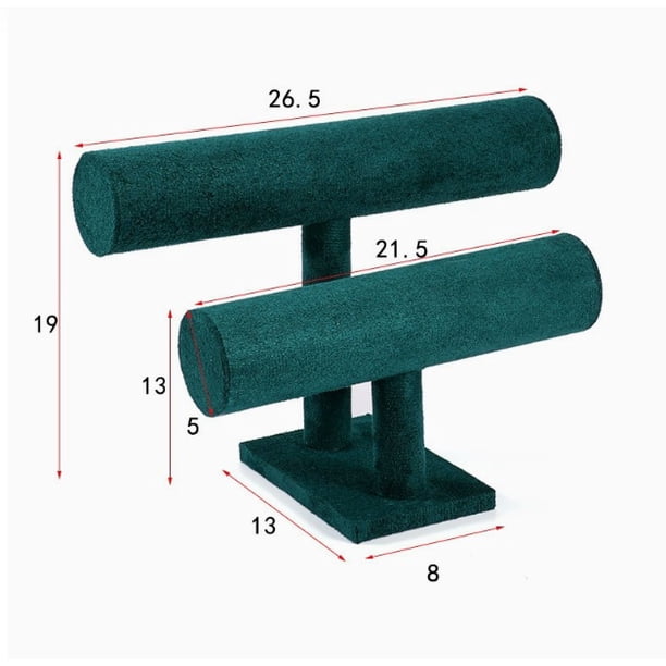 (Accesorios no incluidos) Soporte for pulsera de terciopelo de doble capa, soporte for exhibición de pulsera, estante for almacenamiento de pulseras, soporte for joyería, soporte for reloj