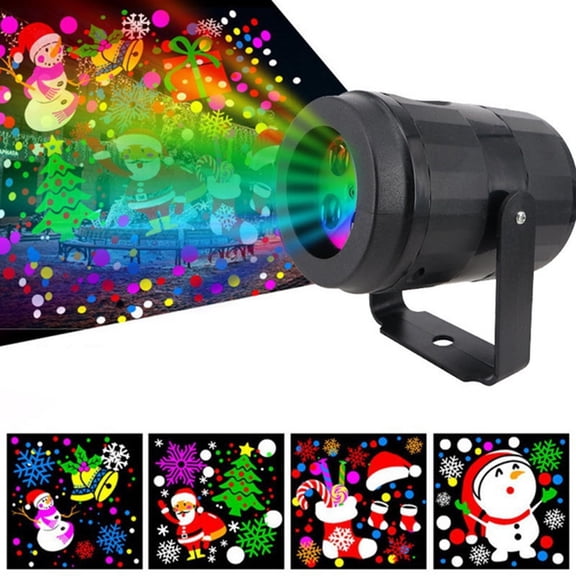 Babibeauty 16 Patterns Christmas LED Projector Light Snowflake Projection