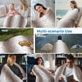 thumbnail image 5 of White Brown Cooling Blanket,Lightweight Breathable Summer Throw Blanket with Double Sided Cold Effect,Modern Gradient Vertical Stripes Geometric Picnic Blankets Bed Sheet for Hot Sleepers 30"x40", 5 of 8