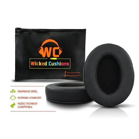 Wicked Cushions ath m50x Replacement Ear Pads - Compatbile with ATH M50 / M50x / M40 / M40X / Sony MDR / Shure SRH 440 / Fostex T50RP / monoprice 8323 / takstar hi 2050 And More Oval Shaped