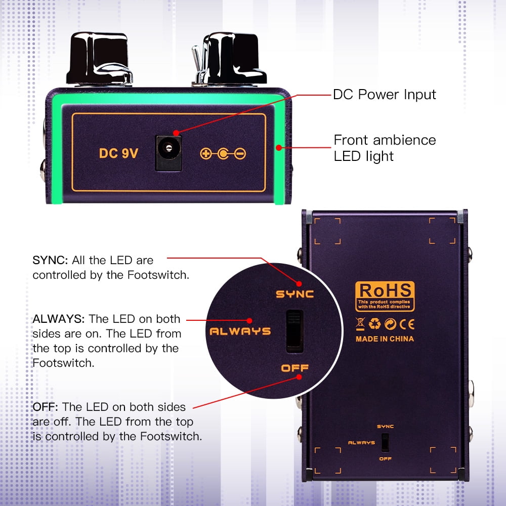 JOYO R-06 Looper Cycle & Drum Machine Guitar Effect Pedal Recording Mode Multi Effect