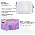 thumbnail image 3 of GZHJMY Marble Galaxy Star and Moon Print Square Storage Basket Storage Bins Canvas Storage Organizer Closet Shelf Organizer for Home Office, 1 Pc, 3 of 7