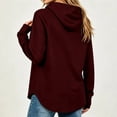 thumbnail image 4 of Enjoytime Womens Hoodies Long Sleeve Drawstring Pullover Sweatshirt Solid Color Casual Soft Fall Winter Plus Size Clothes, 4 of 5
