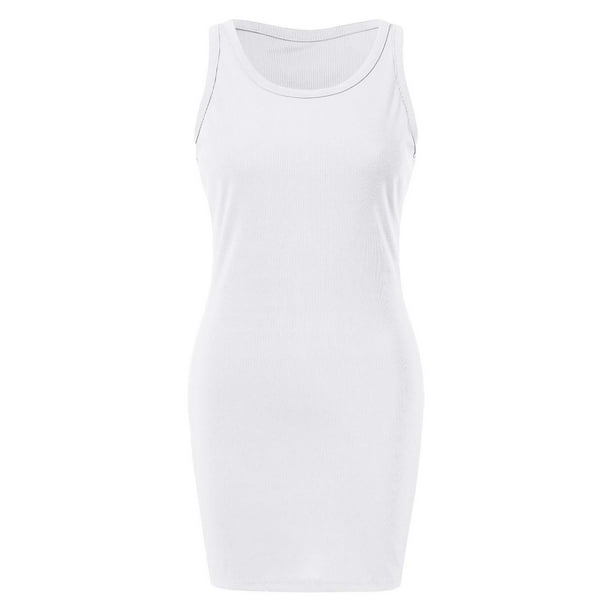 Vestido sin mangas de verano para mujer con falda ajustada y sexy