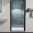 thumbnail image 1 of 36" x 72" Pivot Glass Shower Door Swing Bathroom Shower Door With Handle Frameless Shower Enclosure For Shower Stall Matte Black, 1 of 6