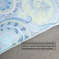 PERFEMET Egyptian Cotton LightTeal Pillowcases, Set of 2, Blue Paisley