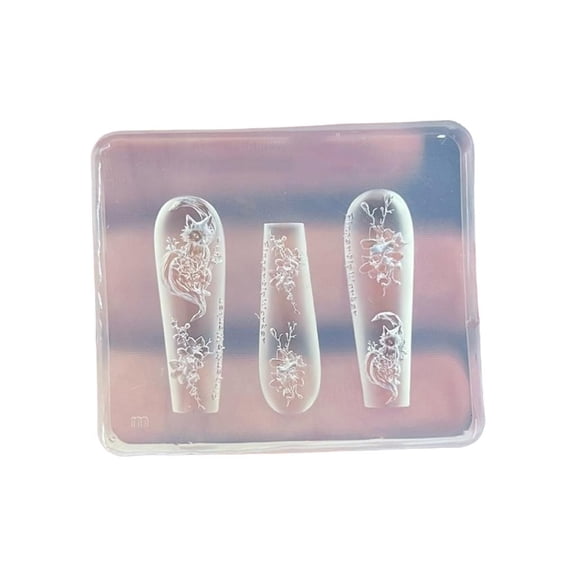 LICEWO Flexible Silicone Nail Art Mold Creative Embossed Design For DIY Nails Artists