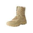 thumbnail image 3 of UKAP Chaussures de Randonnée pour Hommes Hautes Chaussures d'Extérieur Bout Rond Bottes de Combat Armée Travail Militaire Tactique Légères Couleur Sable 6.5, 3 of 9