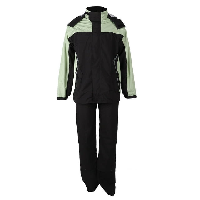 Riding Raincoat Set, Motorcycle Raincoat Rain Pants Waterproof Breathable Lightweight Set for Camping Hiking