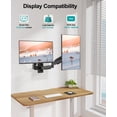 thumbnail image 4 of Mount PRO Dual Monitor Wall Mount for 2 Computer Screen up to 32 Inch, Gas Spring Double Monitor Arm Holds Up to 17.6lbs Each, Full Motion Adjustable Wall Monitor Mount, VESA Mount 75x75/100x100, 4 of 9