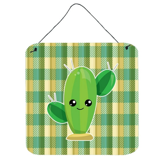 Carolines Treasures BB6852DS66 Cactus Plaid Wall or Door Hanging Prints 6HX6W multicolor