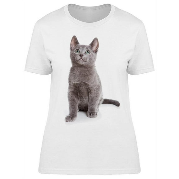Adorable Russian Kitty Looking T-Shirt Women -Image by Shutterstock, Female XX-Large