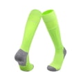 thumbnail image 4 of JCCXIN Toddler Kids Boys Athletic Socks Cotton Football Knee High Socks With Padded Guard Pocket Breathable Outdoor Sports Socks Skin-Friendly Home Everyday Wear,Light Green,8-12 Years, 4 of 4
