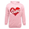 thumbnail image 5 of Men's Pullover Fleece Hoodie Love Heart Printed Sweatshirts Aesthetic Design Streetwear Sweatshirt Casual Long Sleeve Teen Boys Hooded(Pink,XXL), 5 of 5