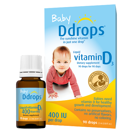 Ddrops Baby Vitamin D Liquid Drops, 400 IU, 90 Ct - image 3 of 3