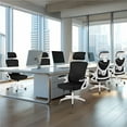 thumbnail image 3 of Yaheetech Adjustable High Back Mesh Office Chair with 90° Flip-up Armrest, White/Black, 3 of 7