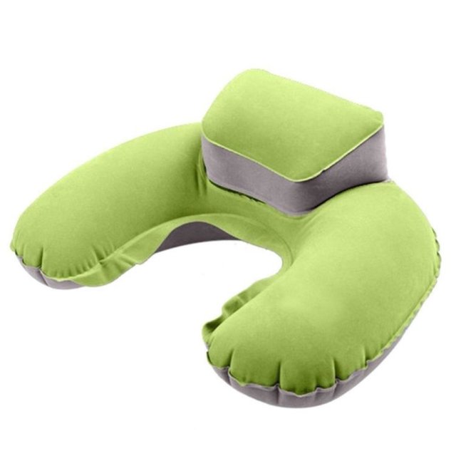 keyloggerok inflable coche avión viaje suave cabeza cuello cuello almohada en forma de U cojín de aire para dormir huangjie unisex