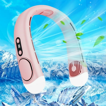 

Saleteraj Portable Ultra-long Life Portable Small Leafless Refrigeration Fan Mini Small Fan Hanging Neck