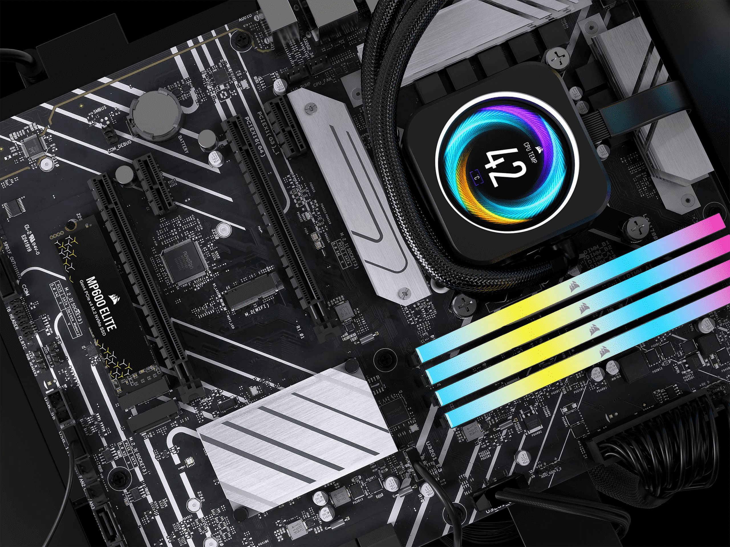 Corsair MP600 Elite M.2 2280 2TB PCI-Express 4.0 x4, NVMe 1.4 3D TLC Internal Solid State Drive Up to 7000 MB/sec (SSD) CSSD-F2000GBMP600ENH