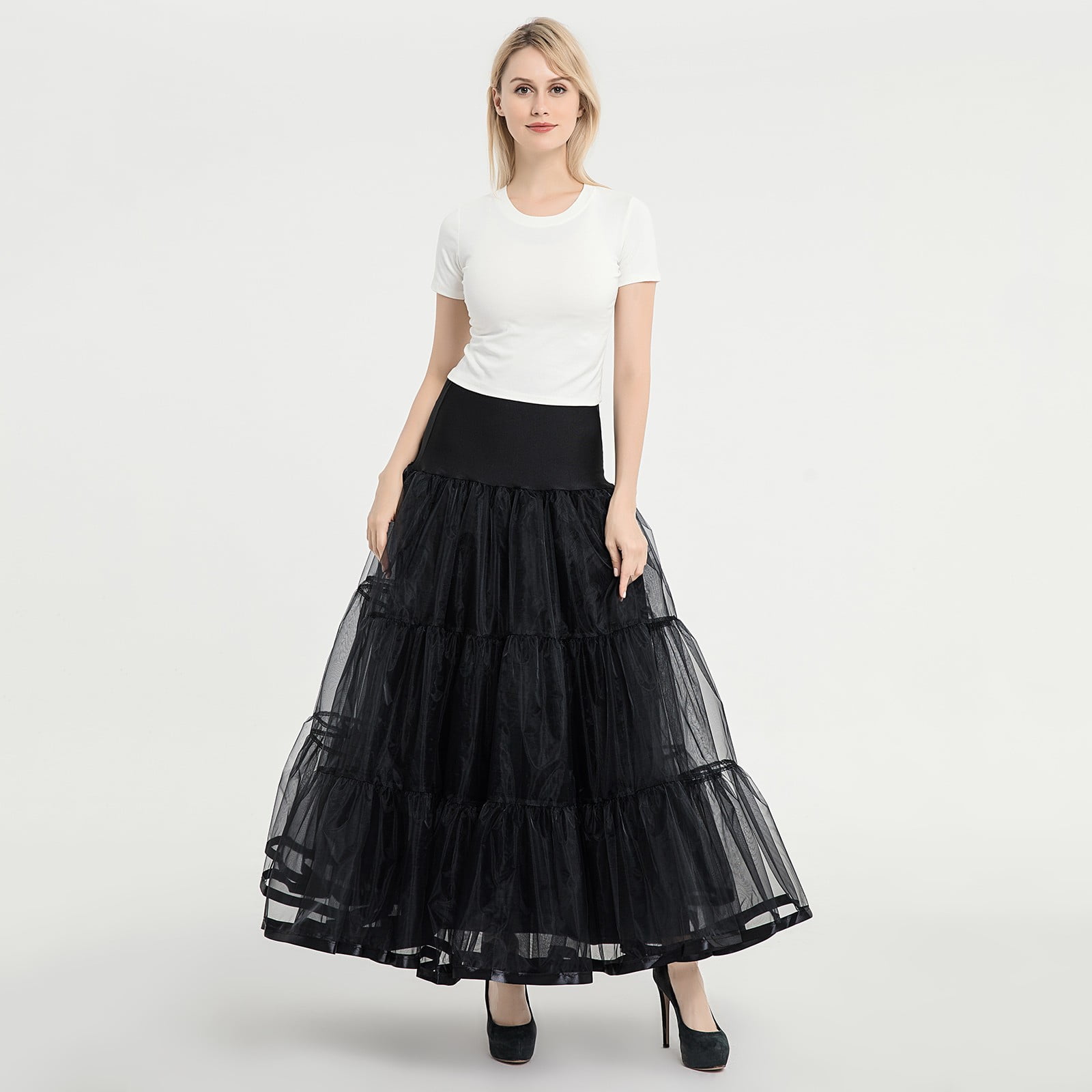 Soighxzc Woman Floor Length Boneless Skirt A Wedding Dress Skirt ...