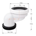 thumbnail image 4 of WC Connection Nozzle Connection Toilet Pipe Nozzle Drain Straight Eccentric Plastic Toilet Connector, 4 of 7
