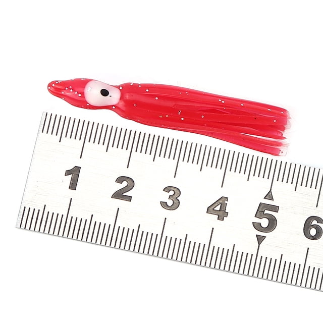20 Pcs Leurres de Pêche pour Calmar, Ensemble de Leurres Jupe pour Calmar en PVC Souple, Leurres pour Calmar Réutilisables pour Suspendre des Leurres de Pêche