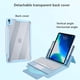 thumbnail image 3 of Funda con teclado vertical para iPad Air de 5.ª generación, 4.ª generación, 10,9 pulgadas, con panel táctil, bonito teclado de color, cubierta trasera magnética transparente, teclado táctil BT, 3 of 7