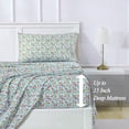 thumbnail image 4 of Summerween Crafted by Catherine Sheet Set, Floral Skulls, 3-Piece, Twin-XL, 4 of 7