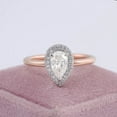 thumbnail image 4 of solitaire jewels 1.3CT Pear Moissanite Halo Engagement Ring For Women, 14K Rose Gold, 4 of 8