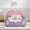 Pink Purple, variant on Twin Size Cute Cloud Kids Bed Frame with Guardrails, Upholstered Toddler Bed with Storage Pocket, PU Leather Platform Bed for Girls Bedroom, Purple Pink