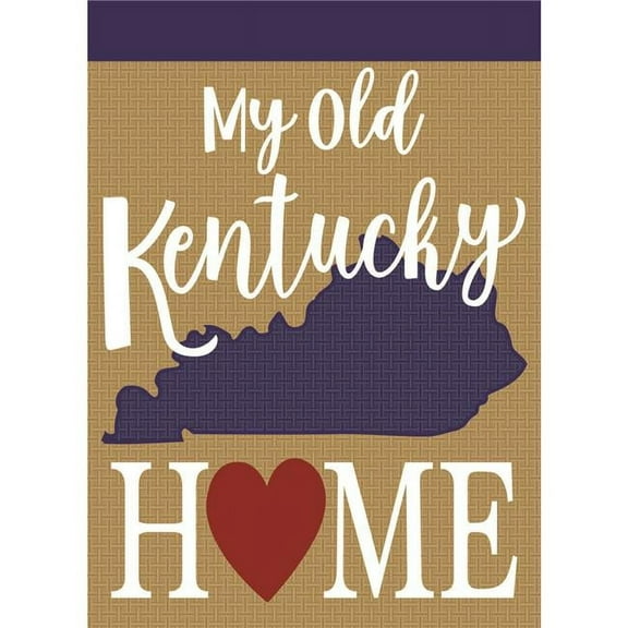 Magnolia Garden Flags M010046 13 x 18 in. My Old Kentucky Home Burlap Garden Flag