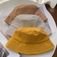 thumbnail image 3 of Travelwant Corduroy Reversible Bucket Hat Unisex Cotton Twill Canvas Sun Fishing Hat, 3 of 7