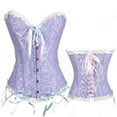 thumbnail image 3 of Jacksnyyqx Womens Sexy Vintage Gothic Party Floral Lace Up Slim Corset Bustier Tube Toppangjing, 3 of 3