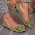 thumbnail image 5 of Women's Ballet Flats Shoes Bowknot Round Head Fashionable Casual Versatile Large Size Wedge Heel Shallow Mouth Shoes Party And Date, 5 of 5