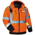 thumbnail image 3 of Ergodyne GloWearÂ® 8379 Type R Class 3 Fleece Lined Bomber Jacket, Orange, 3XL, 3 of 4