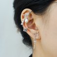 thumbnail image 2 of Diseño creativo delicado circón mariposa oreja Clip para mujer elegante perla sin Piercing cartílago gota pendientes joyería de moda Gao Jinjia LED, 2 of 2