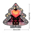 thumbnail image 3 of Stylized Metal Christmas Tree Wind Spinner with Heart & Rabbits - Colorful Garden Decoration for Yard Unique Holiday Decor, 3 of 7